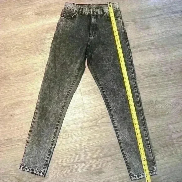 CDRDENIM JEANS MAKERS BLACK ACID WASHED HIGH RISE SKINNY JEANS SIZE  26 - Picture 11 of 16